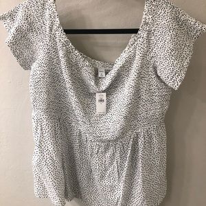 Old navy touched top with polka dots
